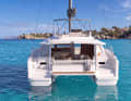 The lowerable bathing platform is part of the design and is therefore included as standard. A dinghy can also be stored on the platform.