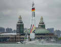 Magnificent backdrop for speed fun on Lake Michigan | Photo : Bob Martin for SailGP
