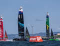 Die drei Finalisten beim Start. Da ist schon zu sehen, wie es später ausging: Australien gewann vor Neuseeland und Großbritannien