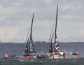Erinnerung an den ruppigen Start der Ultims vor Le Havre. Sie waren als einzige der vier Transat-Klassen am 29. Oktober pünktlich ins Rennen gestartet
