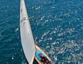 Typical for a skerry cruiser are the long and narrow shape and a high towering rig