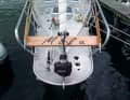 There is theoretically room for two anchors under the wide bow fitting, with the genoa furling system on top