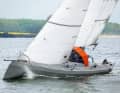 Features: fixed canopy, slopes and edges, wave piercer bow. Many components were still being trialled