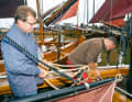 Mixed crew: Uwe Grünberg (right) has put together a crew for the Zeesboot regattas