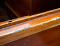 The scratches on the edges of the companionway are easy to repair