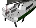 Die Mojito 30 wird mit Pinne gesteuert. Das Layout im Cockpit ist wie bei einem Mini gestaltet, auch mit Fokus auf die Einhandtauglichkeit