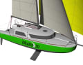 Scow bow and a cabin superstructure with a continuous window strip. The look may take some getting used to, but it's certainly not unexciting