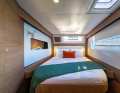 Light, air and plenty of space in the aft cabins too. The berths are just under 1.60 metres wide and almost rectangular
