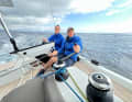 Space to work. The helmsman and mainsailer sit and work side by side with plenty of freedom of movement.