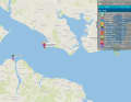 The TracTrac screenshot shows how the AC-1 class is preparing for the second race of the day, while "Red Bandit" has almost reached Cowes.