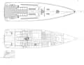 The drawing shows just one of many possible interior configurations. In this instance, three spacious double cabins, each with its own en-suite bathroom, are planned. The customer has a say in the layout and design of the interior, subject to feasibility.