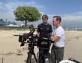 Boris Herrmann et la gebrueder beetz Filmproduktion lors du tournage en Bretagne