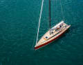 12 metres long, but only 3.40 metres wide. The bird's eye view shows the slender, seaworthy lines