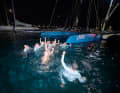 After 15 hours, 26 minutes and 5 seconds, the crew was the first to cross the finish line.