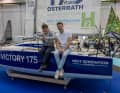 Sur le salon, ils présentent sur leur stand la Mini de l'écurie de course