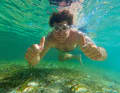While snorkelling, you may be lucky enough to spot schools of fish in the seagrass at the bottom