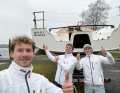 Lennart Burke e Melwin Fink con il giovane Jonas Kroner