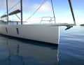 The deckhouse with solar panels on the roof protects guests from wind and weather. The view is tremendous, even from the vertical hull windows.