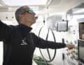 Armel Le Cléac'h an Bord von "Maxi Banque Populaire XI"