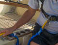 Safety first: leashing up - even more important for solo sailors than for crews