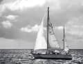 Mit ihrem Sperrholz-Trimaran „Ultima Ratio II“ ersegelte von Heister im Passat Etmale von 270 Seemeilen