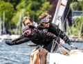 Les vainqueurs d'ouverture du club de voile de Mühlenberg s'accrochent