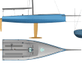 The sporty T-shaped lifting keel is raised using a winch. The rudder blade is attached and can be easily removed. Unusual: the mast is still behind the keel.