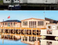 Before and after picture: the new Dageløkke harbour on the west side of Langeland