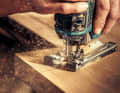 Curves cannot be cut with a circular saw. Larger curve radii can be cut with a band saw or, as shown here, with a jigsaw