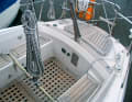 Topsides, coaming and cube grating with teak deck
