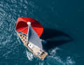 The larger of the two gennakers covers 480 square metres