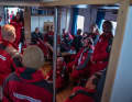 Briefing prior to the exercise on board the training ship "Carlo Schneider"