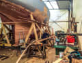 The "Dame Pattie" undergoes a total refit in Brittany