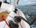 The genoa sheet can also be operated from the wheel with the aft winch