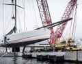 Important milestone: "Raven" is craned in with foils for the first time