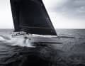 When the T-shaped wing is lowered hydraulically downwind, it carries around 60 per cent of the displacement in sufficient wind. Then the 34 metres sail on the leading edge and similar to a catamaran