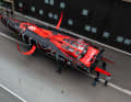 Here the team pushed her to the crane in La Base harbour.