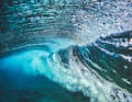 Underwater image of an ocean wave