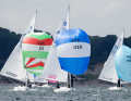A lot of sailing celebrities are at the start in the Dragon