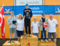 Jonny Seekamp (centre) wins the 57th Golden Opti. On the podium with him: Philipp Wodianka (left, 2nd place) and Leo Mügge (right, 3rd place)