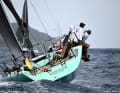 Die "Warthog" segelt unter antiguanischer Flagge und mit größtenteils lokaler Crew. Sie sicherte sich den zweiten Platz in ihrer Gruppe.