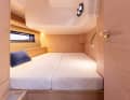 The wide stern creates space for two spacious aft cabins ...