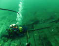 The wreck of the cog was found in the fairway off Copenhagen