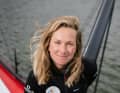 Elodie Bonafous is the skipper of the 2024 Imoca "Association Petits Princes - Queguiner".