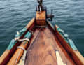 The hull shape with spoon bow ...