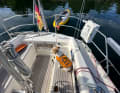 The family dog is also used to sailing.
