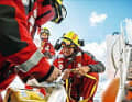 Medical emergencies on board are also practised realistically with non-professional actors.