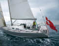 Flying the flag on the backstay has a bad reputation. However, when attached in this way, it fulfils all requirements