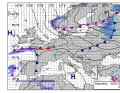 La mappa delle previsioni per sabato.