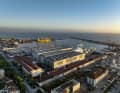 The TISG shipyard buildings in Viareggio.